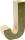 KNORR PRANDELL Papp-Buchstabe 3D J 17 x 11 x 55 cm Pappe natur