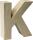 KNORR PRANDELL Papp-Buchstabe 3D K 175 x 16 x 55 cm Pappe natur