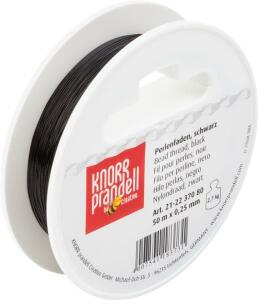 KNORR PRANDELL 212237080 Perlenfaden bunt 50 m Ø 025 mm Nylonfaden schwarz