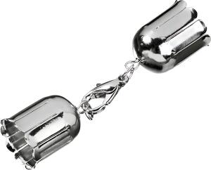 Komplettverschluss 5 cm Hülsenstärke: Ø 8 mm Metall silberfarben