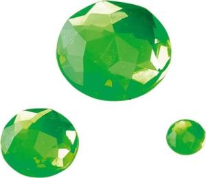 KNORR PRANDELL 212282145 Glamoursteine-Mix Ø 6 12 18 mm Acryl hellgrün