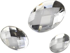 Glamoursteine-Mix Kristall 10 x 14 mm 13 x 18 mm 18 x 28 mm Acryl