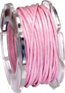 KNORR PRANDELL Wachskordel 5 m Ø 1 mm aus Baumwolle gewachst rosa