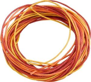 KNORR PRANDELL 212290511 Wachskordel-Mix 3 x 170 m Ø 1 mm aus Baumwolle gewachst gelb orange rot