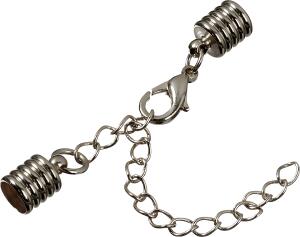 Komplettverschluss Hülsenstärke: Ø 8 mm Metall silberfarben
