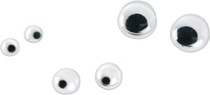 KNORR PRANDELL 212479109 Wackelaugen-Sortiment Ø 3 5 7 mm Kunststoff weiss mit schwarzer Pupille