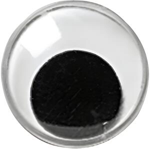 Wackelaugen Ø 25 mm Kunststoff weiss mit schwarzer Pupille