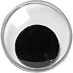 Wackelaugen Ø 25 mm Kunststoff weiss mit schwarzer...