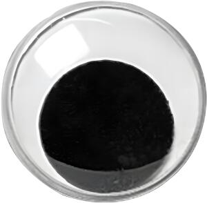 Wackelaugen Ø 40 mm Kunststoff weiss mit schwarzer Pupille
