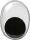 Wackelaugen oval 18 x 13 mm Kunststoff weiss mit schwarzer Pupille