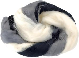 KNORR PRANDELL Märchenwolle 3-Strang-Mix schwarz- weiss- grau-meliert