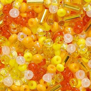 KNORR PRANDELL 213105946 Böhmische Rocailles Ø 25 mm Glas gelb orange-gemischt