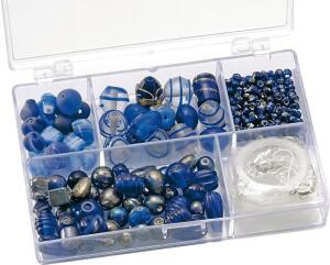 KNORR PRANDELL 216049350 Sortimentsbox Glasperlen klein 115 x 75 x 25 cm Glas blau