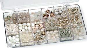 KNORR PRANDELL 216050000 Sortimentsbox Glasperlen groß 21 x 105 x 24 cm Glas weiss
