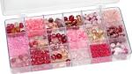 Sortimentsbox Glasperlen groß 21 x 105 x 24 cm Glas...