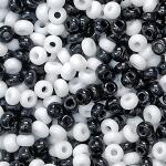 Böhmische Rocailles-Mix Ø 25 mm Glas schwarz...