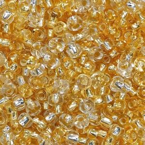 Böhmische Rocailles-Mix Ø 25 mm Glas goldfarben silberfarben-gemischt