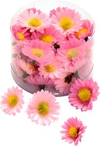 Dekostreu Blumen Margeritenblüten Ø 25 - 3 cm Kunststoff rosa