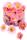 Dekostreu Blumen Margeritenblüten Ø 25 - 3 cm Kunststoff rosa