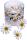 Dekostreu Blumen Margeritenblüten Ø 4 cm Kunststoff weiss gelb
