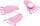 KNORR PRANDELL 216930186 Dekostreu Baby Babyfüße 25 cm Kunststoff rosa