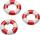KNORR PRANDELL 218002769 Dekostreu Maritim Rettungsringe 25 cm Polyresin
