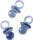 Dekostreu Baby Schnuller 2 cm Kunststoff transparent blau