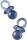 Dekostreu Baby Schnuller 4 cm Kunststoff transparent blau