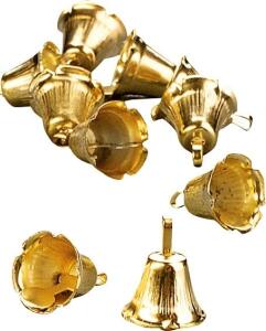 KNORR PRANDELL 218006180 Dekostreu Weihnachten Glöckchen 1 cm Metall goldfarben