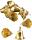KNORR PRANDELL 218006180 Dekostreu Weihnachten Glöckchen 1 cm Metall goldfarben