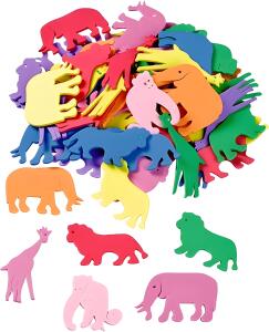 Moosgummi CreaSoft Tiere ca. 4 - 5 cm verschiedene Farben