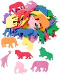 Moosgummi CreaSoft Tiere ca. 4 - 5 cm verschiedene Farben