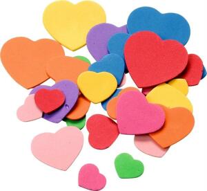 KNORR PRANDELL 218434026 Moosgummi CreaSoft Herzen ca. 1 - 6 cm verschiedene Farben