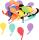 KNORR PRANDELL Moosgummi CreaSoft Ballons je 35 cm verschiedene Farben