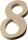 KNORR PRANDELL 218735642 Zahl klein 8 4 x 32 x 02 cm Sperrholz