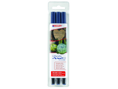 Edding Kalligrafiestift 1255 3er-Set stahlblau