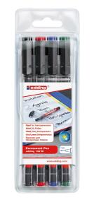 Edding Permanenter Folienschreiber 142 M 4er-Set sortiert