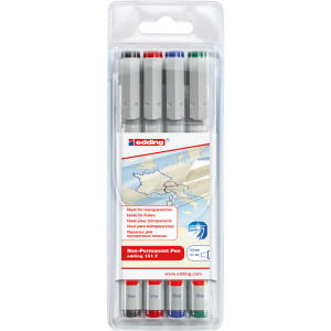 Edding Folienschreiber non-permanent 151 F 4er-Set sortiert