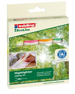 Edding Textmarker 24 4er-Set sortiert
