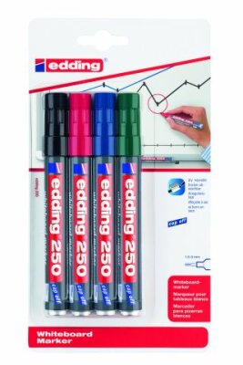 Edding Whiteboardmarker 250 4er-Blister sortiert