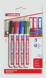 Edding Permanentmarker 3000 4er-Blister sortiert B2C