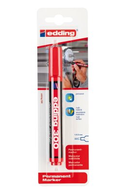 Edding Permanentmarker 300 1er-Blister rot
