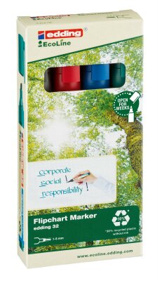 Edding Flipchartmarker 32 4er-Set sortiert
