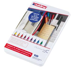 Edding Fineliner 55 10er-Metallbox sortiert