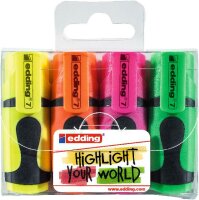 Edding Mini Textmarker 7 4er-Set sortiert