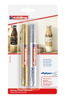 Edding Glanzlackmarker 750 2er-Blister gold-silber