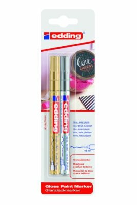 Edding Glanzlackmarker 780 2er-Blister gold-silber