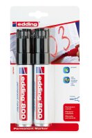 Edding Permanentmarker 800 2er-Blister schwarz