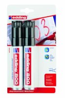 Edding Permanentmarker 800 2er-Blister schwarz
