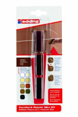 Edding Möbel-Reparatur-Wachs-Set 8901 3er-Blister mahagoni